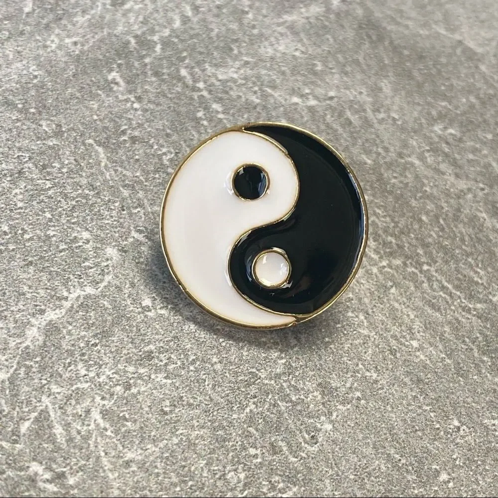 Ying Yang Enamel Pin/ Brooch Lapel